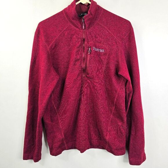 Marmot Mens Long Sleeve Mock Neck 1/4 Zip Pullover Medium - Picture 1 of 10